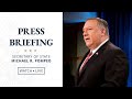 Secretary Pompeo Delivers Remarks to the Media - 10:00 AM