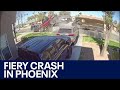 Surveillance camera captures fiery phoenix crash