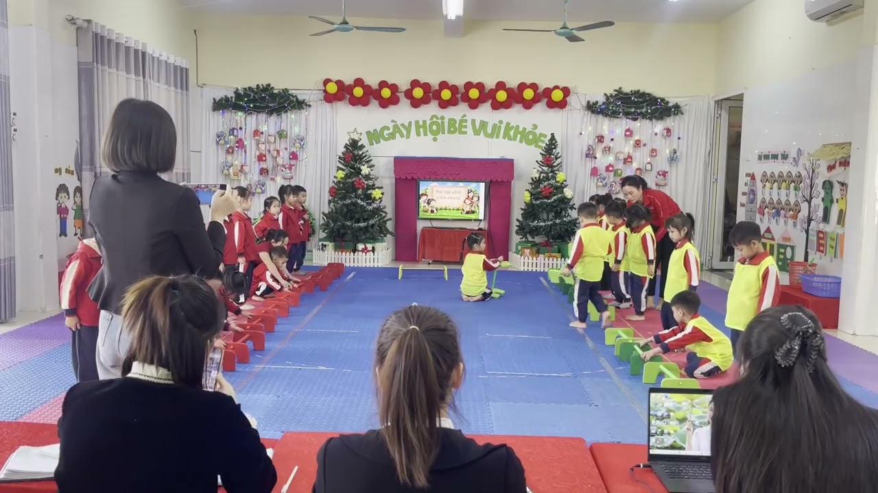 Tiết dạy Bật qua vật cản 10-15cm