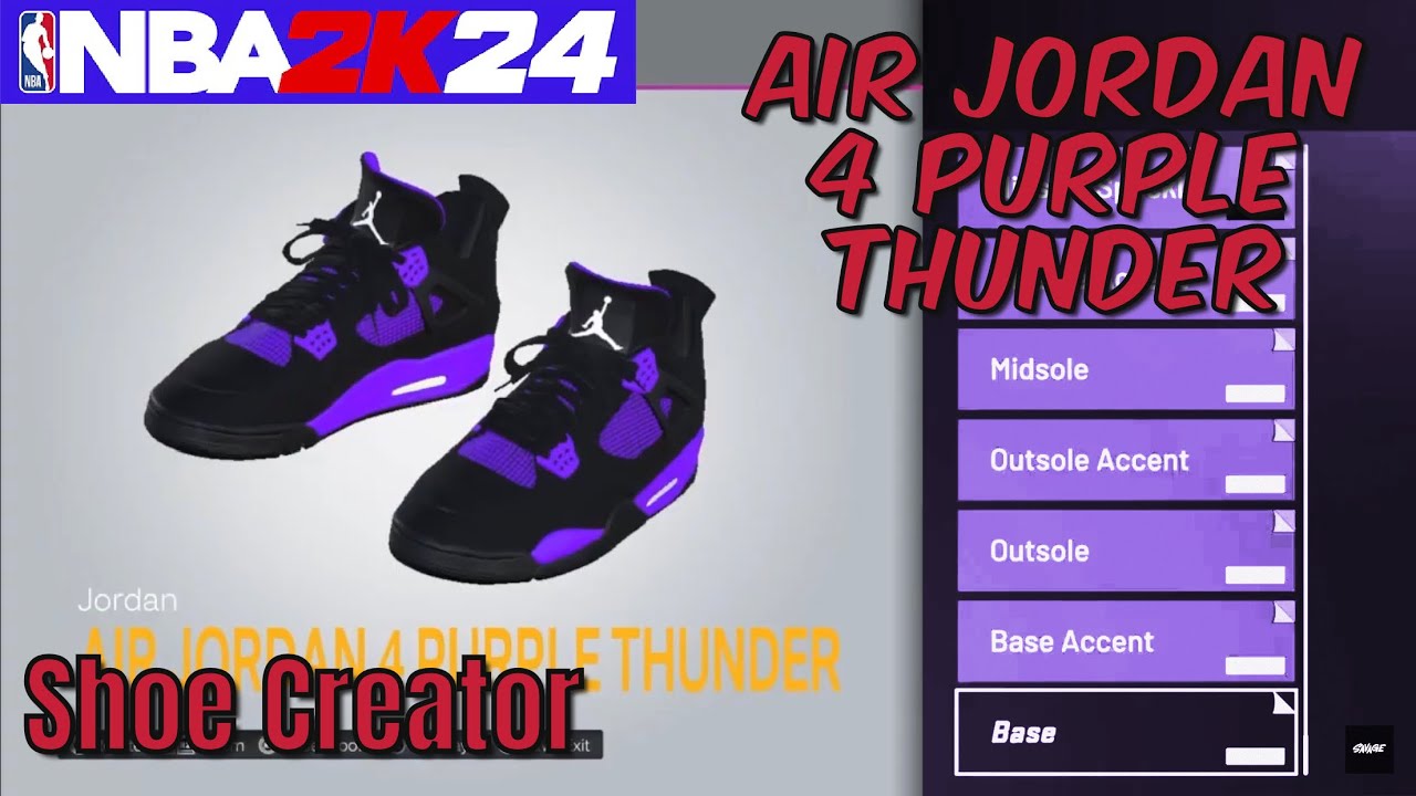 AIR JORDAN 4 PURPLE CUSTOM SOLEBROTHA, Sur la base d'une Ai…