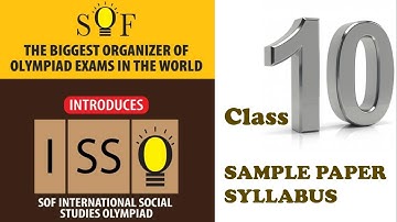 ISSO Social Studies Olympiad Class 10 Sample Paper 2021-22