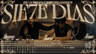 7 DIAS - Gabito Ballesteros, Tito Double P- TABS - Requintos/Acordes/Adornos -Tutorial