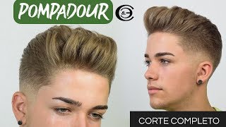 Como hacer un corte cabello Pompadour? Paso a Paso CORTE COMPLETO