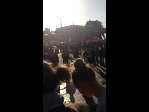 Марш Мира 21.09.2014. Выход колонны на Трубную площадь