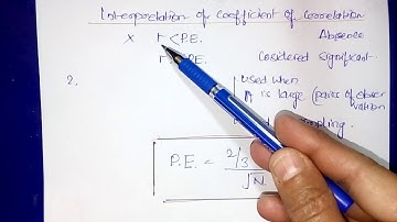 Probable Error Of Correlation Coefficient