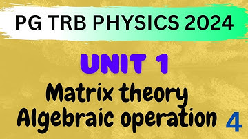 pg trb physics unit 1 Matrix