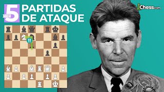 El ajedrez de ataque de Nezhmetdinov | Top 5 Partidas de ataque