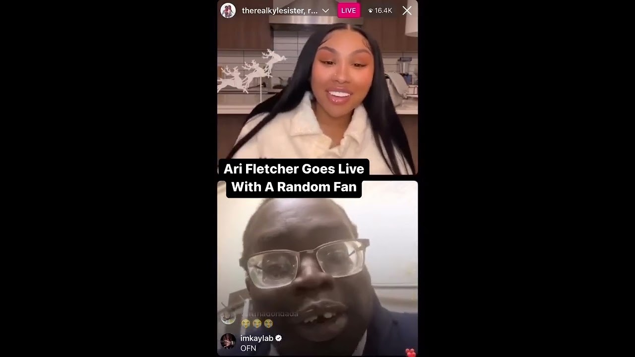 Ari Fletcher Goes Live with a Random Fan 