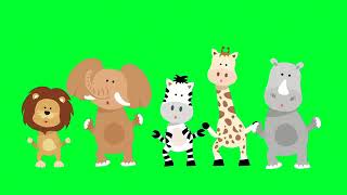 Animal dancing Green Screen Copyright Free Videos for Editing ||animal dance || green screen video