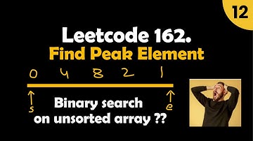 Leetcode 162. Find Peak Element | Complete Dry Run Multiple Examples🧙‍♂️  | Video 12