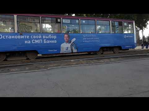 Трамвай 71-605 (КТМ-5) 2119 на 3 м-те, Советский р-н, привокзальная площадь