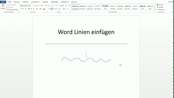 Wie kann ich eine Linie in Word zeichnen?