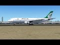 Mahan Air Airbus A300 landing in Dubai International Airport (OMDB), runway 12L