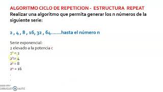 Algoritmo con estructura repetitiva (Repeat) en PSeInt