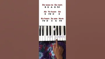 Tujhe Dekha To Yeh Jaana Sanam Piano Tutorial 