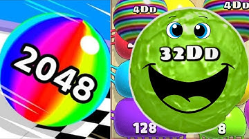 Ball Run 2048 Merge Number vs Blob Merge 3D ( 32DD ) New High Score Infinity Mode