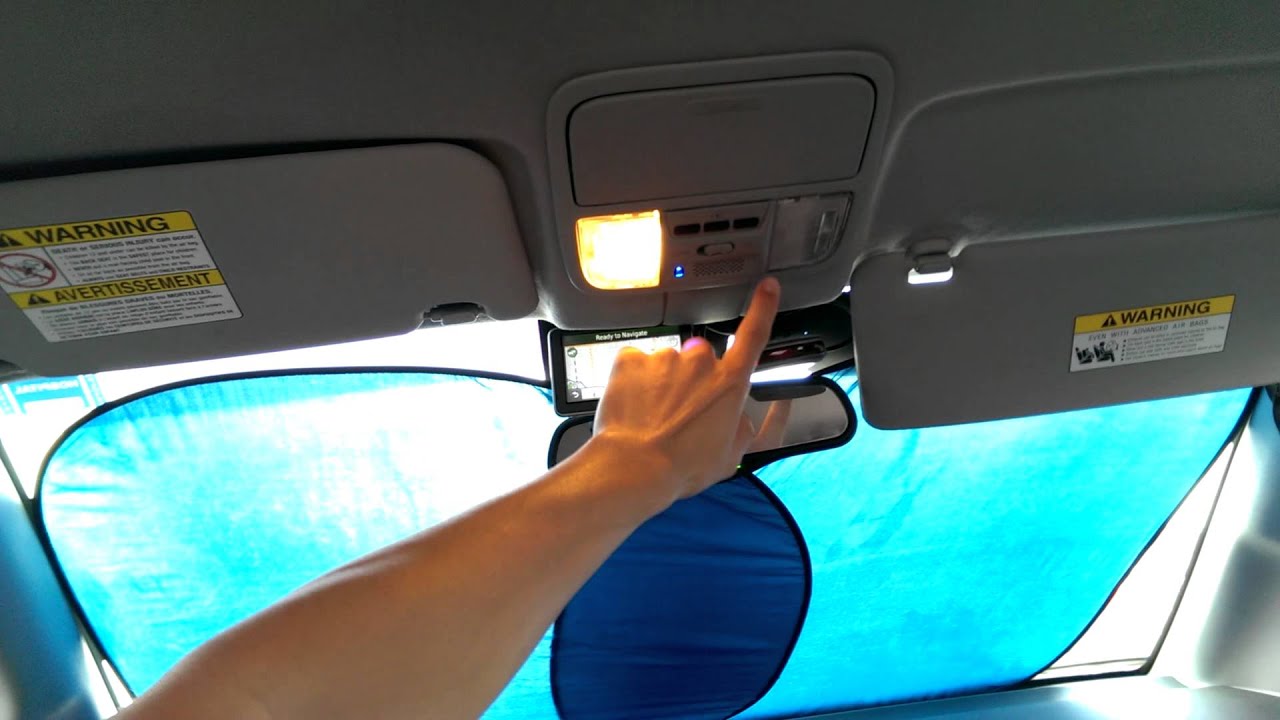 Custom Honda fit Sun visor and sunglasses garage - YouTube