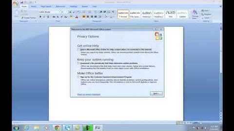 Ms Word 2007 Tutorial in Pashto Part1