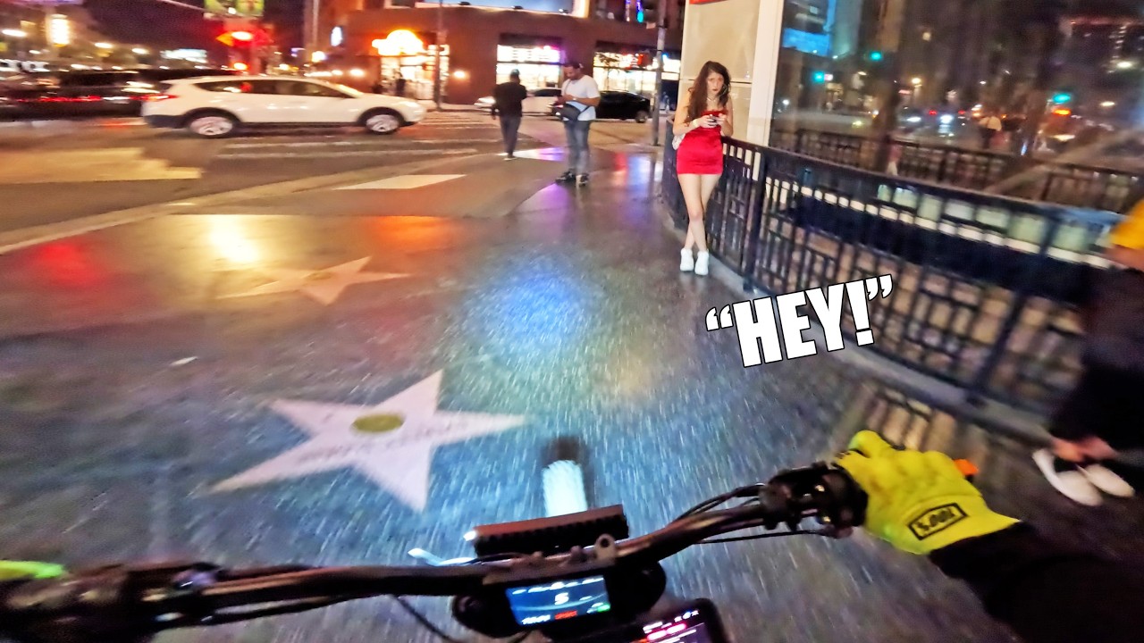RIDING MY SURRON DEEP into Hollywood AFTER DARK and this happened...