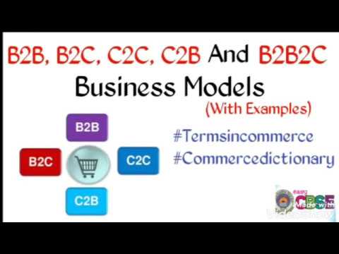 What are B2B, B2C, C2C, C2B and B2B2C Business Models || Terms In Commerce