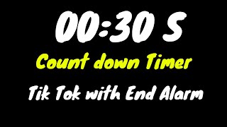 30 second timer with alarm عداد ٣٠ ثانية مع منبه في النهاية