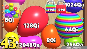 Blob Merge 3d - Gameplay Walkthrough Part 43 - Unlock 64Qi 128Qi (Android, iOS) 2048