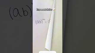 Exponent rules ✍🏽 | #mathematics #algebra #exponents #easymaths #learnmath #mathshorts