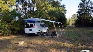 Van Life  Custom Van Awning System  How To DIY Van Canopy