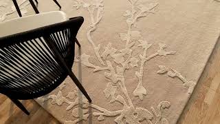 Handmade beige Color Decor Rug- HTWV 115
