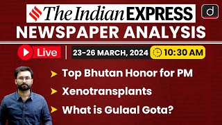 Newspaper Analysis | The Indian Express | 26 March 2024 | Drishti IAS English screenshot 2