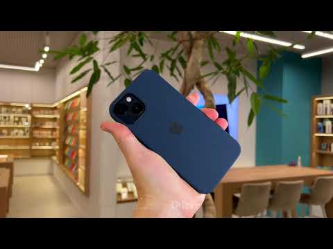 Чехол Apple Silicone Case with MagSafe, для Apple iPhone 13 (Тёмно-синий)