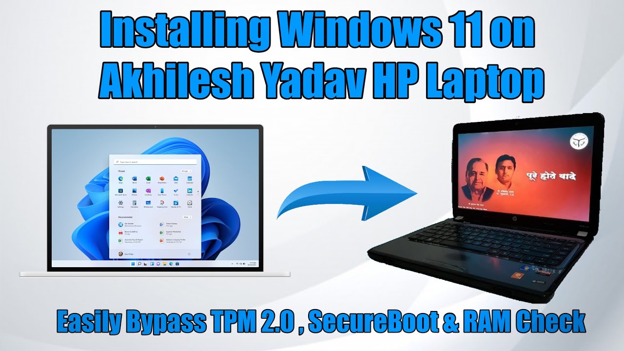 Installing Windows 11 on Akhilesh Yadav HP Laptop 🔥🔥 YouTube