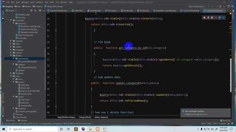 Shopping cart ,Codeigniter version 4,tạo website bán hàng phần 7, tạo Model cho Table Category