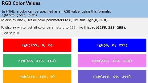 HTML - Part3 - HTML Color Coding