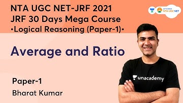 Average and Ratio | Paper - 1 | NTA UGC NET-JRF 2021| Bharat Kumar