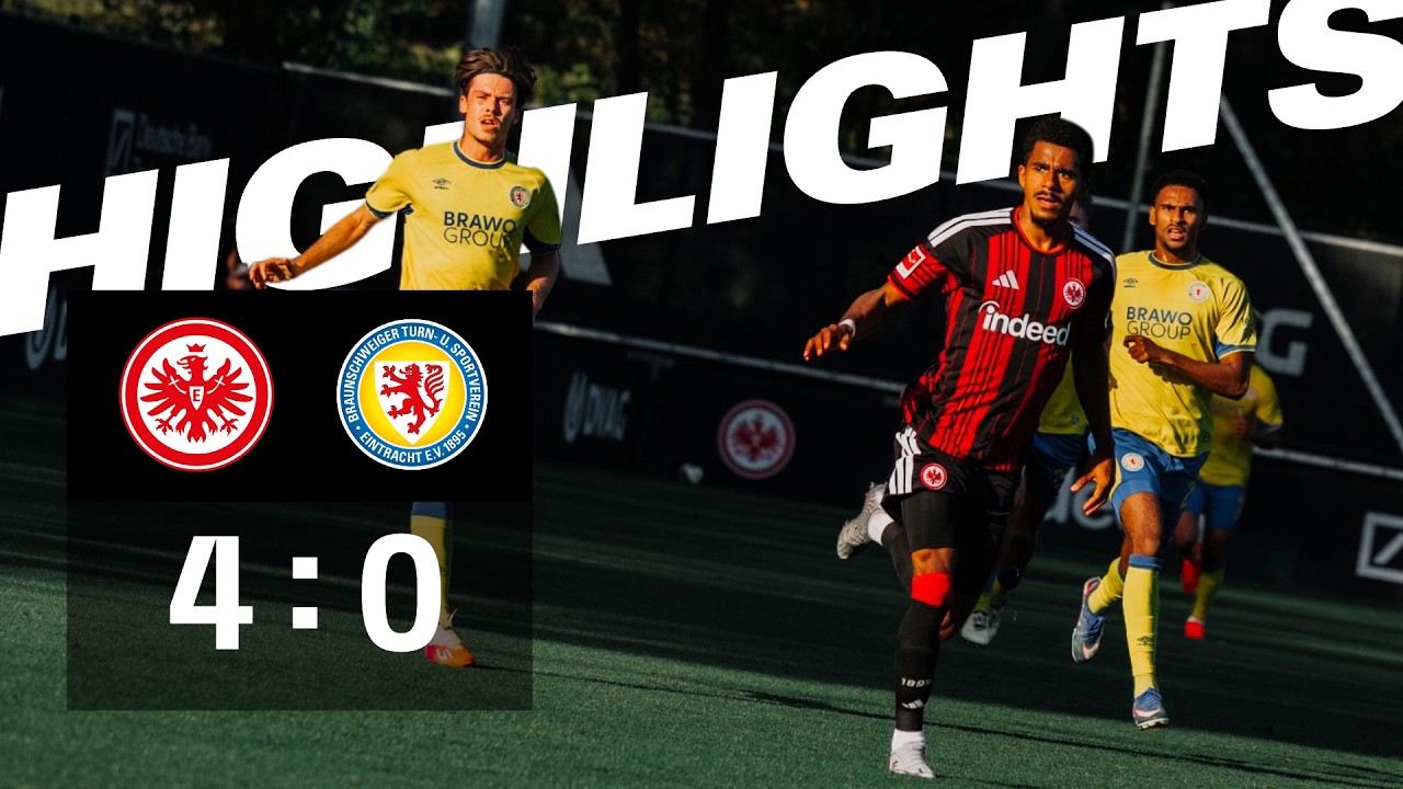 Vier Volltreffer in starkem Testspiel I Highlights Eintracht Frankfurt - Eintracht Braunschweig.