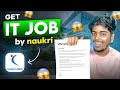 Strategy to get it job by naukri   how to use naukri app in tamil