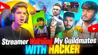 😨2 STREAMER WARNING🤬 | MY GUILDMATES👑 WITH HAKKER | 1 VS 4🔥 | FREE FIRE IN TELUGU #dfg #freefire