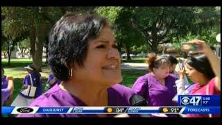 KGPE CBS47 - Caregivers Protest  -  (5pm)  Fresno, CA  8-20-2019