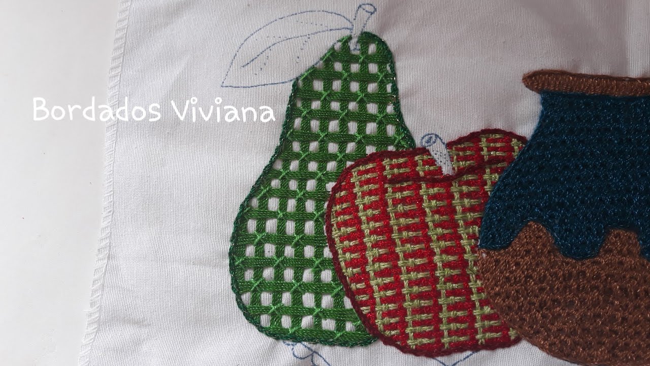 Bordado fantasia PERA #7 facil para Principiantes