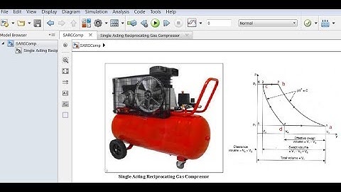 Single Cylinder Reciprocating Gas compressor | Matlab | Simulink | Model