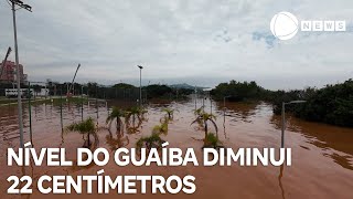 Nível do Guaíba recua cerca de 22 centímetros em 24 horas, mas segue 2 metros acima do limite