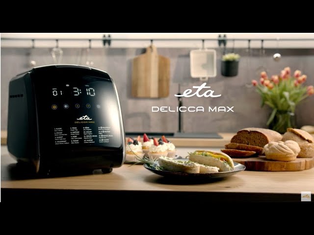 ETA Delicca II Max Brotbackmaschine, bis zu 1.5Kg Brotgewicht,  Vollautomatisch, 16 Programme, 850W - YouTube