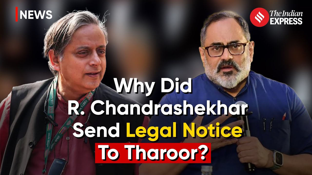 Rajeev Chandrasekhar Accuses Shashi Tharoor Of Defamation Sends Legal Notice