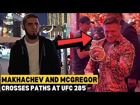 Islam Makhachev And Conor McGregor Crosses Paths At UFC 285 (VIDEO)
