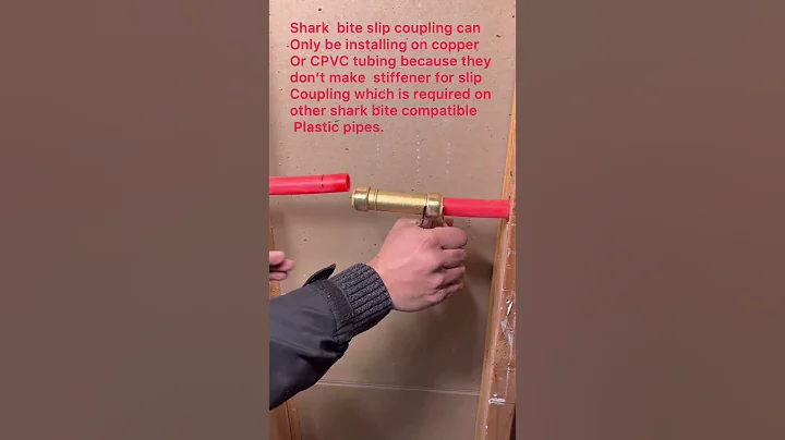 Shark bite slip coupling can only be installed on copper and/or CPVC tubing. #sharkbite #copperpipe