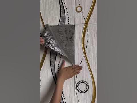 How to Stick Wallpaper , Home decoration with Stick Wallpaper part1464