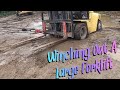 Winching Out A Large Forklift