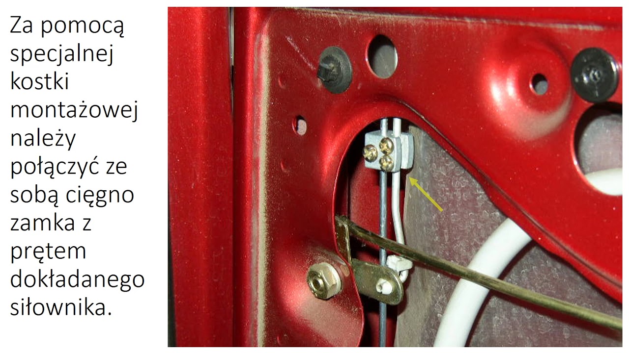 Fiat UNO montaż centralnego zamka drzwi przednie i tylne