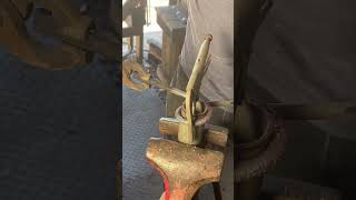 How I made a mini wine glass rack. #blacksmithing #blacksmithlife #blacksmithshop #blacksmiths